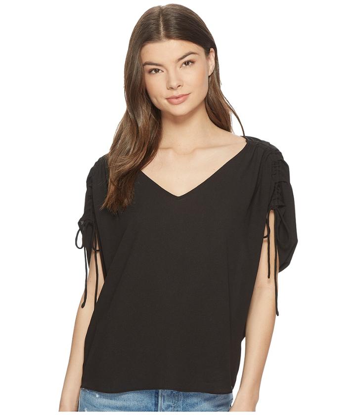 1.state - Cinched Sleeve V-neck Blouse