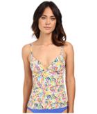 Lauren Ralph Lauren - Colorful Paisley Surplice Over The Shoulder W/ Removable Cup