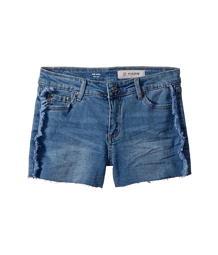 Ag Adriano Goldschmied Kids - The Azul Fray Hem Piecing Shorts