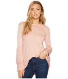 Kensie - Soft Sweater With Ruffle Sleeve Ksnk57s7