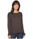 Michael Stars - Jasper Poorboy Long Sleeve Crew Neck Top With Flounce Cuff