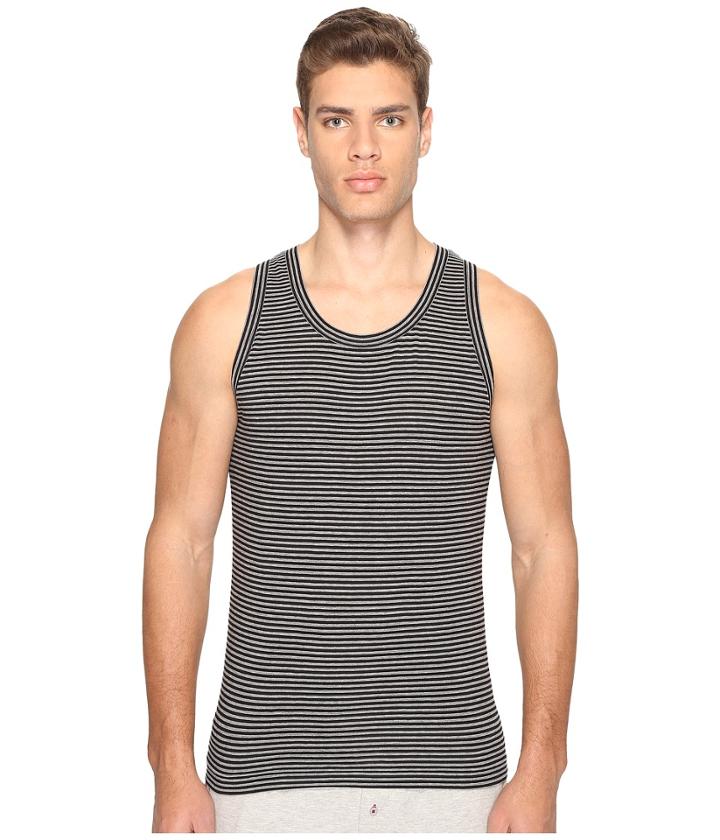 Dolce &amp; Gabbana - Grey Stripes Stretch Cotton Tank Top