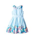 Us Angels - Matte Satin Sleeveless Peter Pan W/ Photo Reel Border Dress