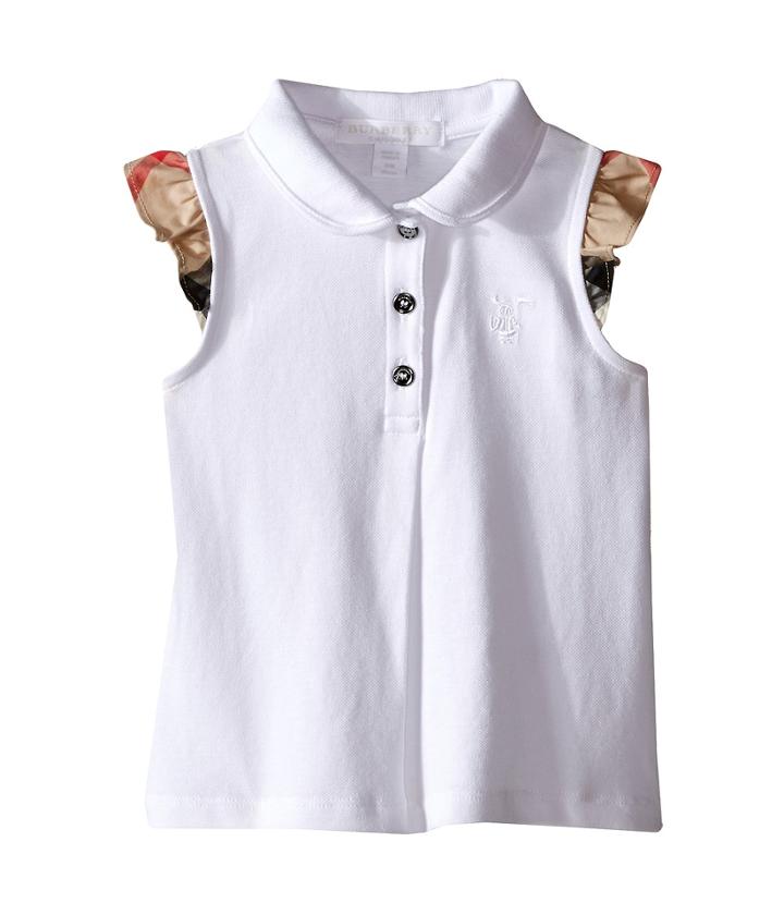 Burberry - Polo With Short Flutter Sleeves