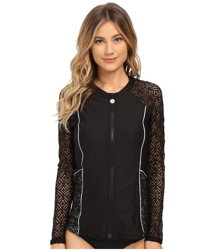 Next By Athena - Inner Glow Malibu Zip Long Sleeve Surf Shirt