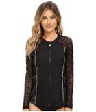 Next By Athena - Inner Glow Malibu Zip Long Sleeve Surf Shirt