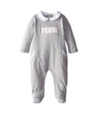 Fendi Kids - Striped Sfootie W/ Logo Stamp