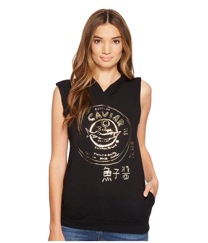 Custom Ketchup - Caviar Gold Foil On Sleeveless Hoodie