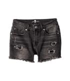 7 For All Mankind Kids - Roll Cuff Shorts In Authentic Black