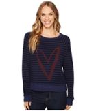 Allen Allen - Stripe Thermal Long Sleeve Raglan Top