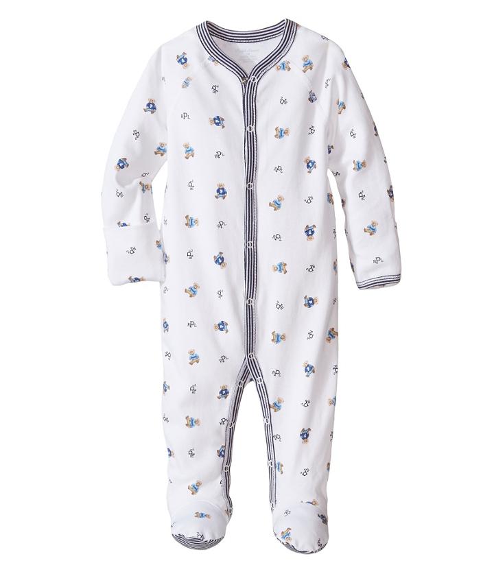 Ralph Lauren Baby - Printed Interlock Bear Coveralls