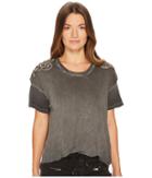 The Kooples - T-shirt Avec Broderie Bandbourg Epaules