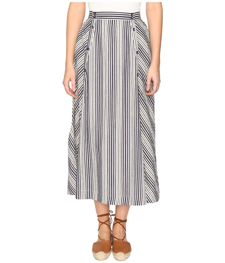 Jack By Bb Dakota - Norman Varigated Stripe Button Front Skirt