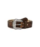 M&amp;f Western - Floral Embossed Turquoise Inlay Belt