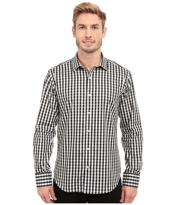 Bugatchi - Modena Shaped Fit Long Sleeve Woven Shirt