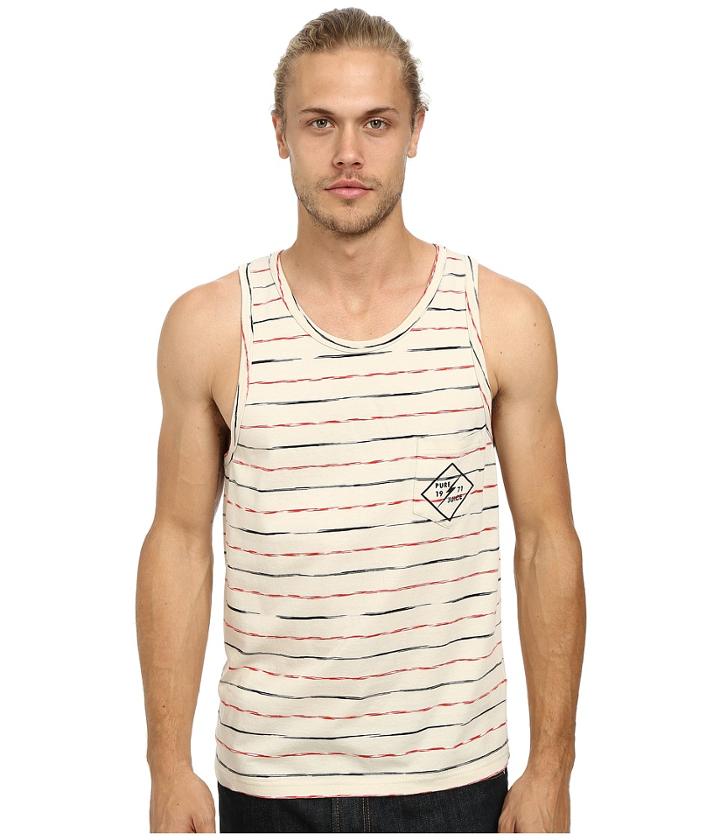 Lightning Bolt - Marker Stripe Pocket Tank Top