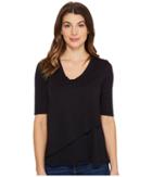 Mod-o-doc - Supreme Jersey Elbow Sleeve Tee With Angled Overlay