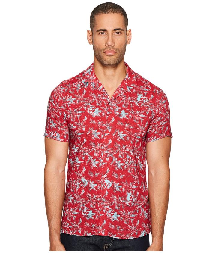 The Kooples - Short Sleeve Print Shirt With A Hawaiian Collar