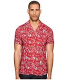 The Kooples - Short Sleeve Print Shirt With A Hawaiian Collar