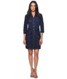 Badgley Mischka - 3/4 Sleeve Shirtdress W/ Contrast Stitching