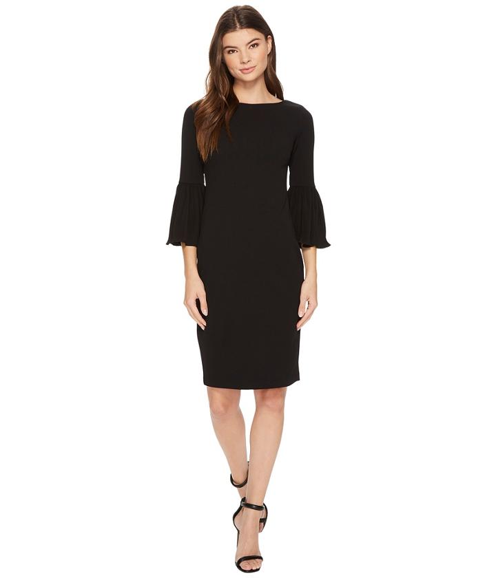 Calvin Klein - Pleated Bell Sleeve Sheath Cd7c18eh