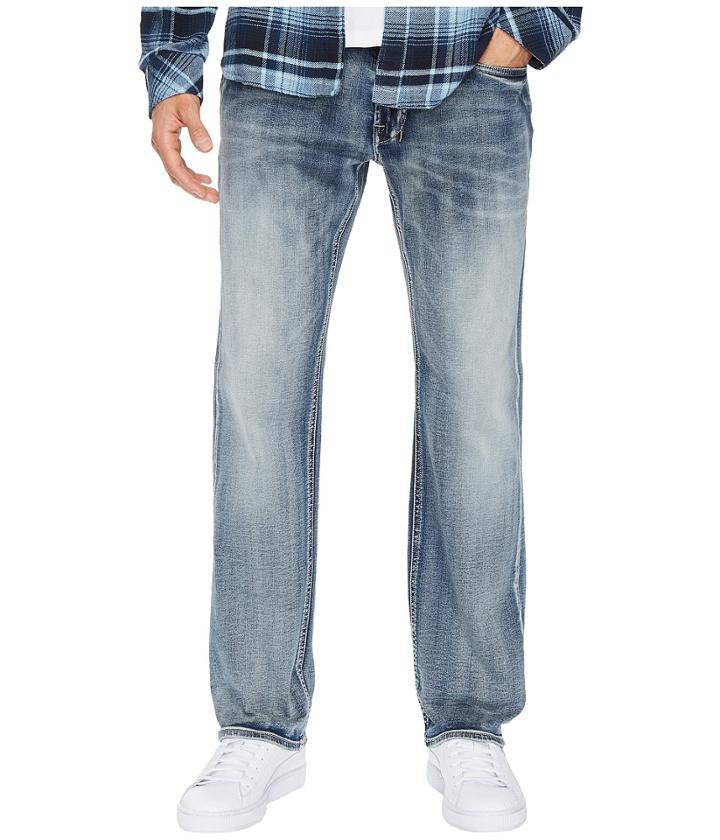 Buffalo David Bitton - Six-x Straight Leg Jeans In Sanded And Faded