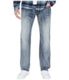 Buffalo David Bitton - Six-x Straight Leg Jeans In Sanded And Faded