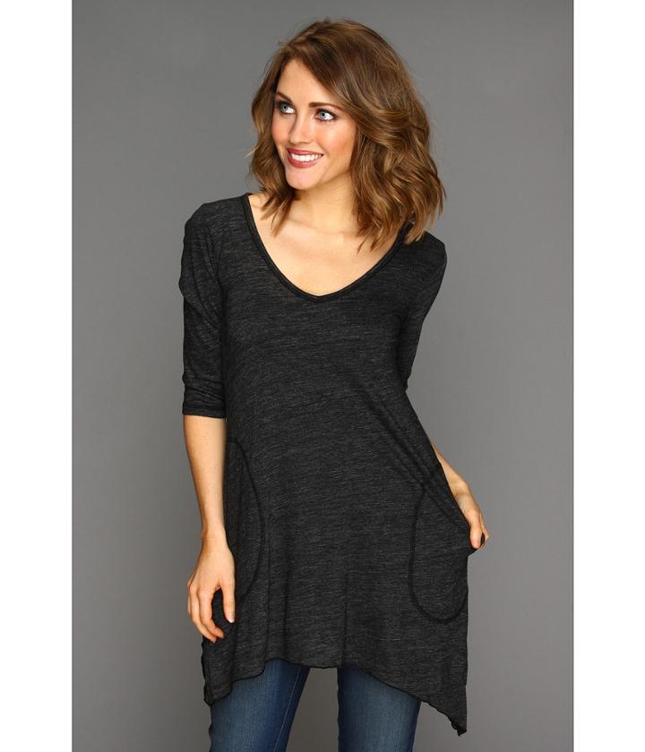 Allen Allen - Slub Angled 3/4 Tunic