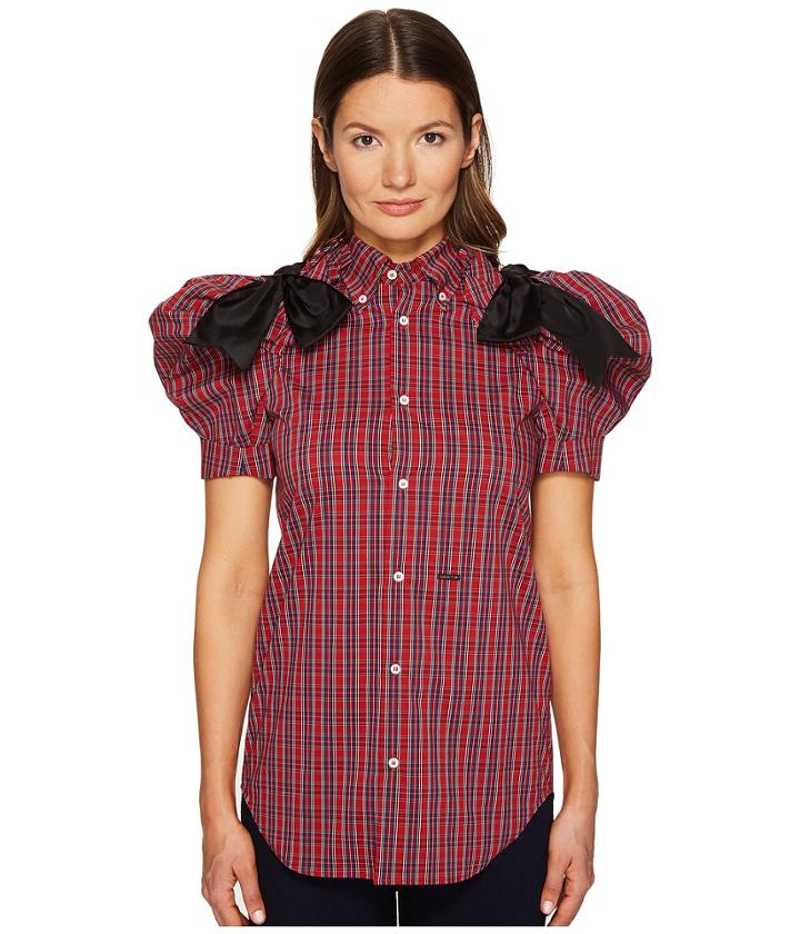 Dsquared2 - Check Cotton Puff Short Sleeves Shirt