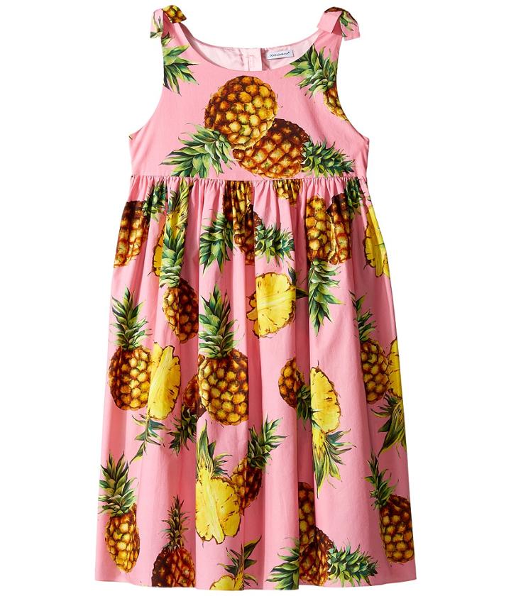 Dolce &amp; Gabbana Kids - Tropical City Poplin Dress