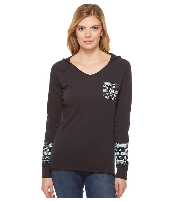 Cruel - Long Sleeve V-neck Jersey Hoodie Raw