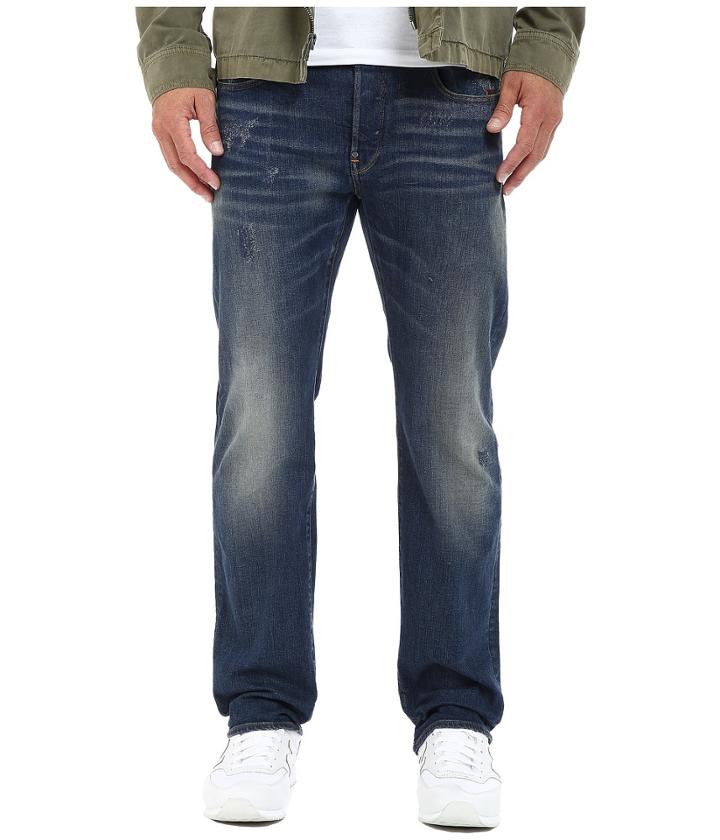 G-star - Defend Straight Fit Jeans In Iros Stretch Denim Dark Aged Restored