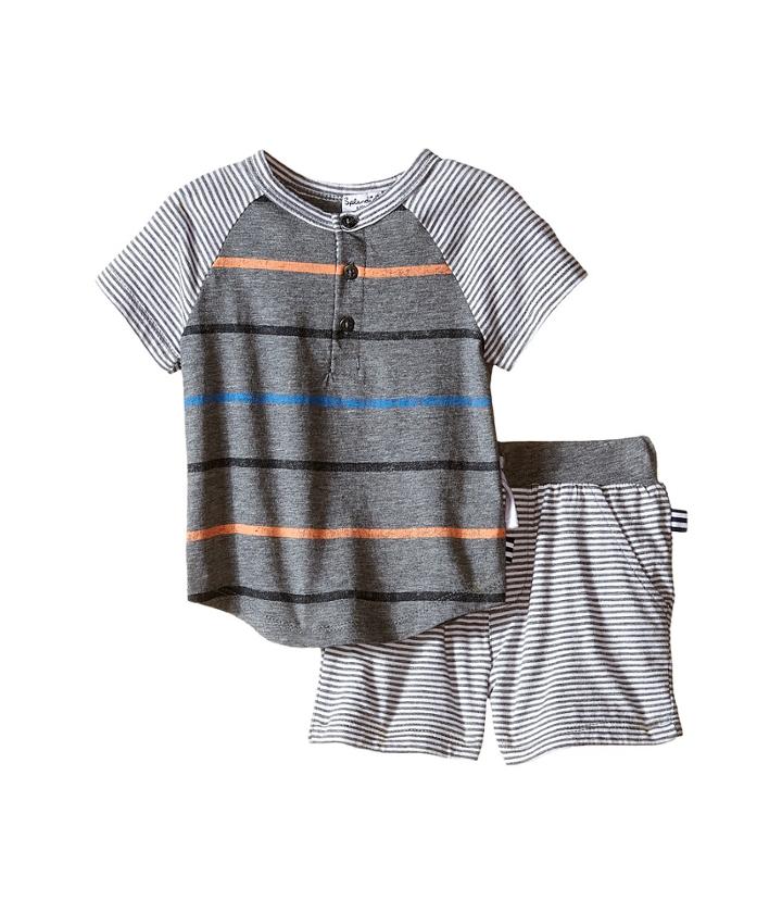 Splendid Littles - Mix Stripe Tee With Shorts Set