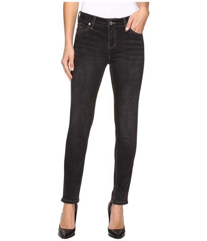 Liverpool - Petite Abby Skinny Jeans In Sulphur Grey Wash
