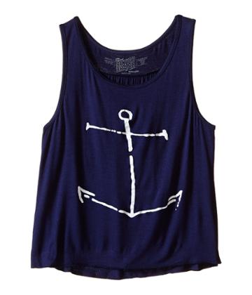 The Original Retro Brand Kids - Anchor Rayon Swingy Tank Top