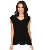 Bobeau - Kati Knit To Woven Layer Top