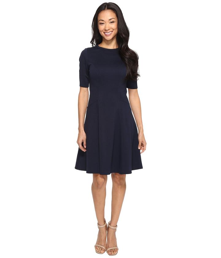 Christin Michaels - Ella Short Sleeve Ponte Dress