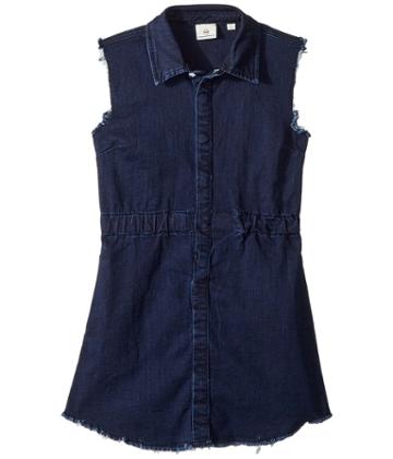 Ag Adriano Goldschmied Kids - Rosanna Raw Hem Indigo Knit Shirtdress