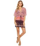 Michael Michael Kors - Abby Stripe V-neck Caftan Cover-up