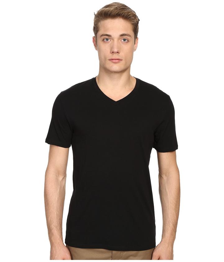 Vince - Short Sleeve Pima Cotton V-neck Shirt