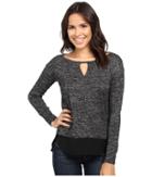 Calvin Klein Jeans - Heather Long Sleeve Key Hole Top