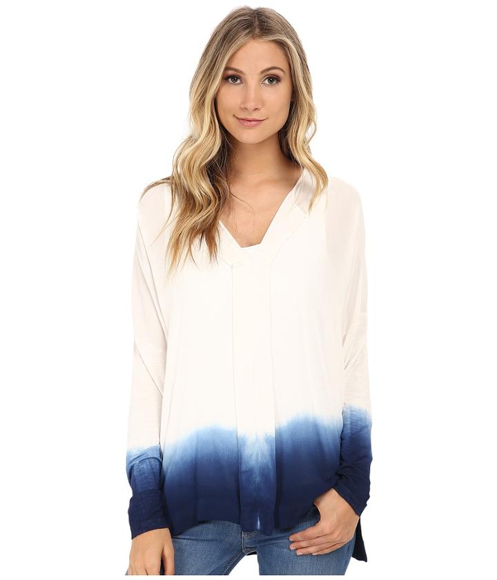 Miraclebody Jeans - Eva Dip Dye Envelope Top W/ Body-shaping Inner Shell