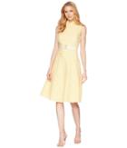Donna Morgan - Sleeveless Seersucker Drop Waist Shirtdress