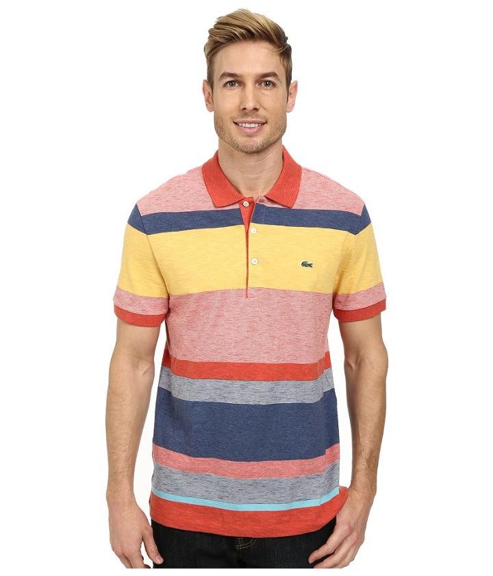 Lacoste - Slubbed Jersey Bold Stripe Polo