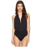 Vince Camuto - Fiji Solids Halter Plunge One-piece