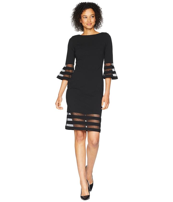 Calvin Klein - Bell Sleeve Dress With Illusion Cd8c19mq