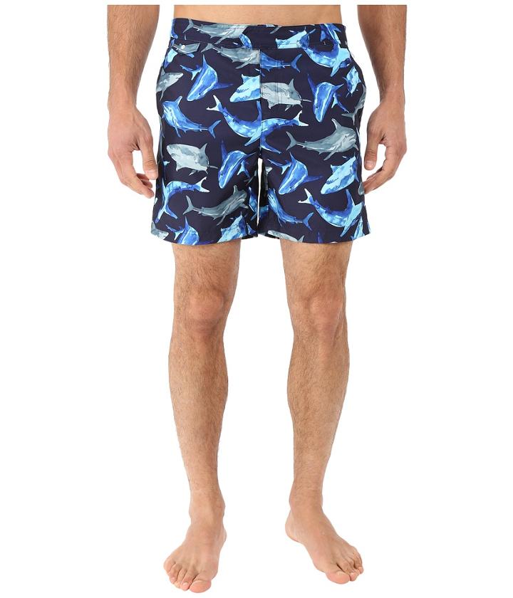 Original Penguin - Watercolor Shark Fixed Volley Swim Shorts