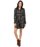Michael Stars - Plaid Tie Waist Shirtdress