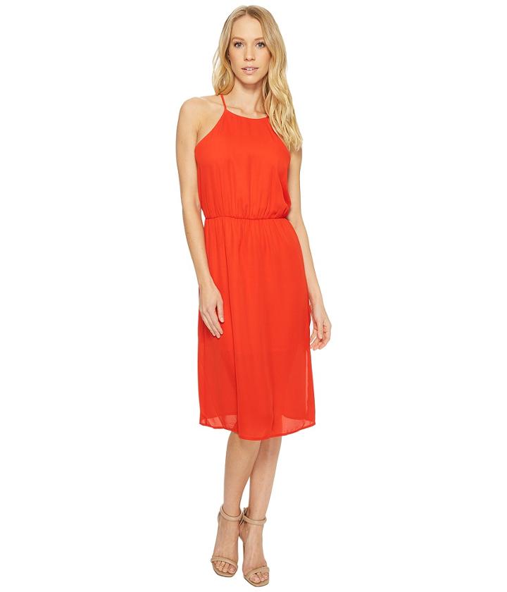 American Rose - Isabella High Neck Midi Dress
