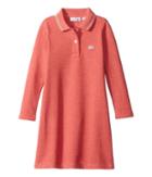 Lacoste Kids - Long Sleeve A-line Polo Dress With Tipping Detail